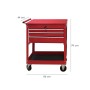 CARRO PORTAHERRAMIENTAS METALICO 86X44X99 CM. CON 4 CAJONES Y 2 BANDEJAS