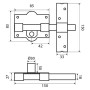 CERROJO SEGURIDAD FAC 946-RP/80 SERIE UVE DORADO ANTIBUMPING