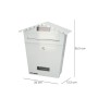 BUZON EXTERIORES HOUSE BLANCO 330 X 125 X 365 (ALT.) MM. CON TEJADO, ACERO PINTADO. BUZON PARED, BUZON CARTAS, BUZO