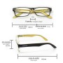 GAFAS LECTURA KANSAS NEGRO / AMARILLO. AUMENTO +2,5 GAFAS DE VISTA, GAFAS DE AUMENTO, GAFAS VISIÓN BORROSA