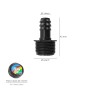 UNION ROSCA MACHO 3/4 A TOMA PARA TUBERIAS GOTEO Ø 16 MM. (BOLSA 100 UDS) RIEGO POR GOTEO, MICROASPERSIÓN, RIEGO NE