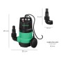 BOMBA AGUAS SUCIAS SUMERGIBLE 450 W. 8.000 LTS/HORA, PROFUNDIDAD 5  MTS, ELEVACIÓN 5,5 MTS. PARTICULAS MAX. Ø 30 MM
