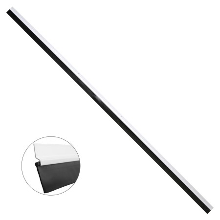 BURLETE PARA PUERTAS DE GARAJE ALUMINIO BLANCO CON GOMA 2,5 M. PERFIL BAJO COCHERA CEPILLO DE PUERTA, BURLETE GARAJ