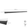 BURLETE PARA PUERTAS DE GARAJE ALUMINIO BLANCO CON GOMA 2,5 M. PERFIL BAJO COCHERA CEPILLO DE PUERTA, BURLETE GARAJ