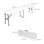 BANCO PLEGABLE MULTIFUNCIONAL, PORTATIL, RESISTENTE,MULTIUSOS 183X28X44 CM. COLOR BLANCO
