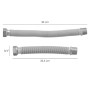 TUBERIA EXTENSIBLE AGUA ACERO INOXIDABLE CORRUGADO. LONGITUD DE 22,5 A 30 CM. TOMAS 3/4