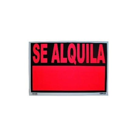 CARTEL SE ALQUILA 70X50 ROJO