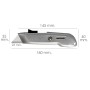 CUTTER AUTORETRACTIL CON HOJA ACERO SK5 CARCASA DE ALUMINIO DISEÑO ERGONOMICO, CUCHILLO SEGURIDAD, CUTTERS SEGURIDA