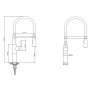 MONOMANDO FREGADERO FLEXIBLE CON SOPORTE GRIFO FLEXIBLE CHORRO AIREADO, CHORRO ROCIADO. GRIFO COCINA, GRIFO ALTO,GR