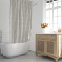 CORTINA DUCHA FORMAS GEOMETRICAS BEIGE 180X200 CM. IMPERMEABLE