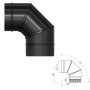CODO ESTUFA LISO VITRIFICADO NEGRO Ø 175 MM. 90°