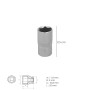 LLAVE VASO 1/4 HEXAGONAL 8 MM. PERFIL DE 6 CARAS. ACERO CROMO VANADIO, ARISTAS REDONDAS