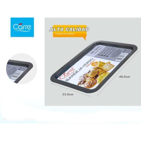 CARRE BANDJE HORNO RECTANGULAR 48.5X33.5X2 CMS ANTIADHERENTE