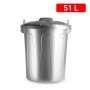 CUBO BASURA 51L PLATA 115212