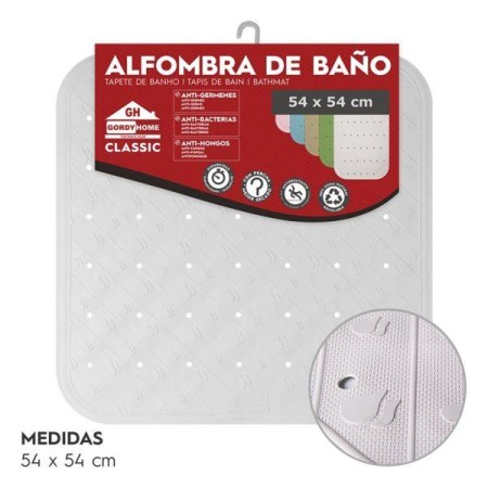 ALFOMBRA BAÑO DUCHA 54X54 CMS BLANCO
