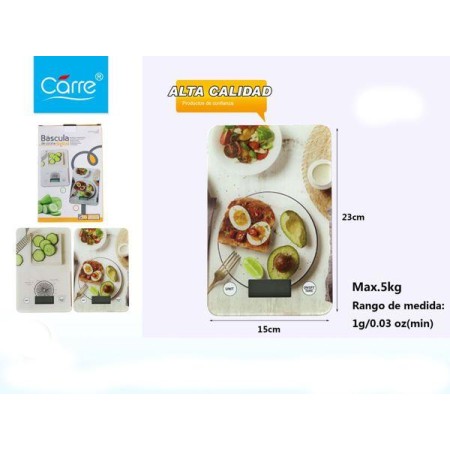 CARRE BASCULA DE COCINA DIGITAL 5 KGS. MOD 905939