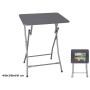 MESA PLEGABLE CAMPING 48X38X66 CMS GRIS