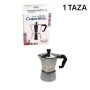 1 TAZA CAFETERA ALUMINIO ITALIANA CLASICA SERIE VERDE