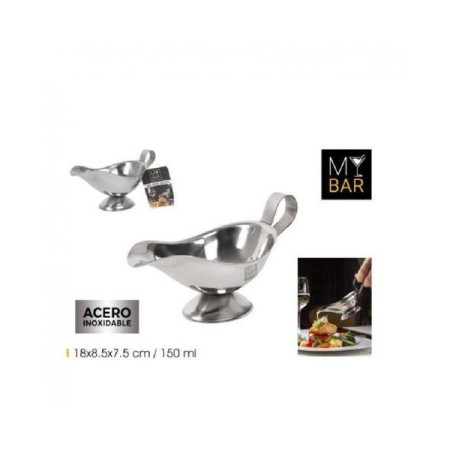 150 ML SALSERA ALADINO ACERO INOXIDABLE 18X8,5X7,5 CMS QUTTIN BAR