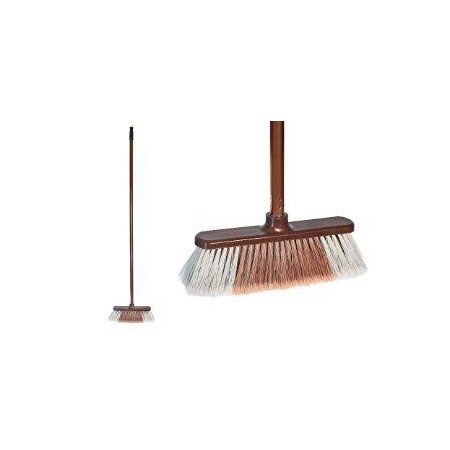 CEPILLO ESCOBA MARRON CON MANGO