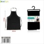 DELANTAL DE COCINA TELA NEGRA LARGO 90 CMS X 60 CMS KMTSTYLE