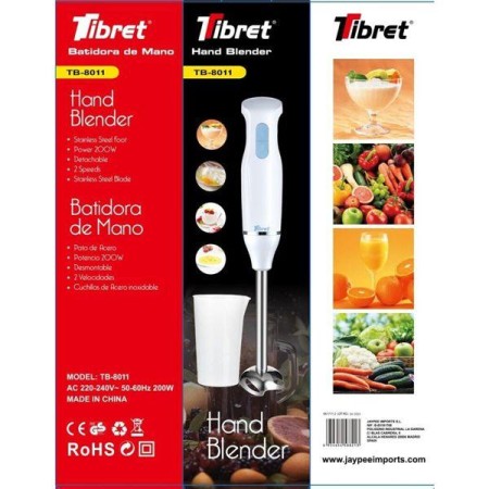 BATIDORA 200 WATIOS,ECONOMICA,PIE DE ACERO,DESMONTABLE,2 VELOCIDADES TRIBET TB-8011