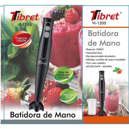BATIDORA DE MANO 1000 WATIOS SEMIPROFESIONAL,POTENTE,VELOCIDAD DUAL,DESMONTABLE,TRIBET VI-1205