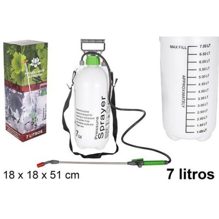 7,0 LTS PULVERIZADOR A PRESION PARA JARDIN CON MEDIDAS 18X18X51 CMS