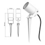 FOCO JARDIN CON PINCHO BLANCO GU10 IP65
