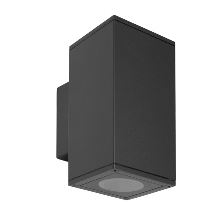 LAMPARA APLIQUE DOBLE GU10 IP65 NEGRO