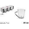 *UNIDAD* TAZA CAFE SOLO EXPRESO 80 ML CRISTAL TRANSPARENTE CON ASA METAL