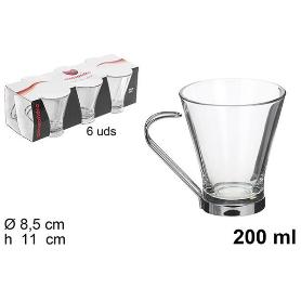 *UNIDAD*TAZA CAFE CON LECHE ASA METAL 200 ML