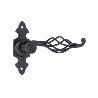 JUEGO MANILLA MANIVELA FORJA NEGRA FAROLILLO PLACA 110X40 MM 73121