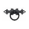 TIRADOR ANILLA FORJA NEGRA CON PLACA 60X22 73865