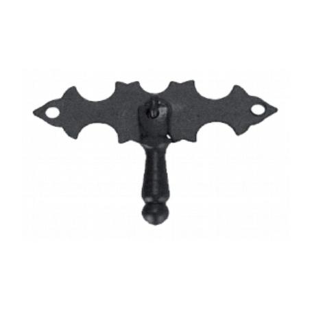 TIRADOR PENDULO FORJA NEGRA PLACA 80X25 73856