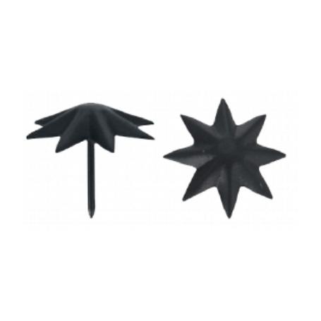 CLAVO DECORATIVO FORJA NEGRA ESTRELLA 35X30 MM