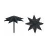 CLAVO DECORATIVO FORJA NEGRA ESTRELLA 35X30 MM