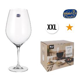 COPA VINO CRISTAL BOHEMIA MAGNA XXL 1 LT - CAJA 6 UNIDADES