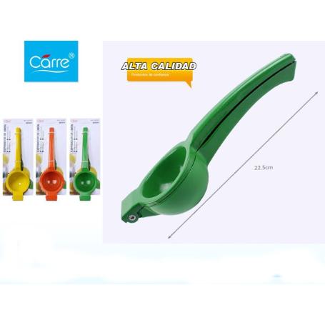 CARRE EXPRIMIDOR DE LIMON CON MANGO 22,5 CMS COLORES SURTIDOS
