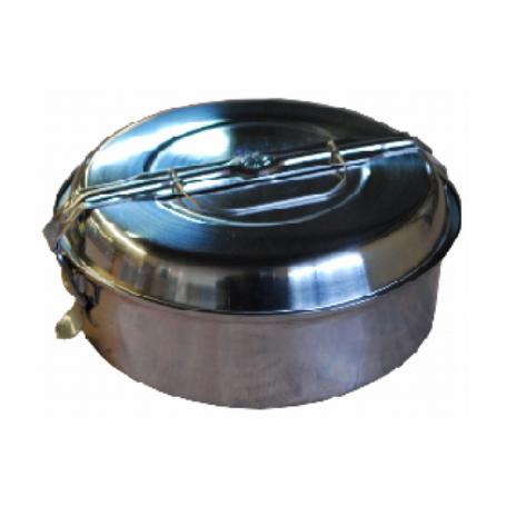 YUCA FIAMBRERA REDONDA INOX 2 PLATOS 14 CMS
