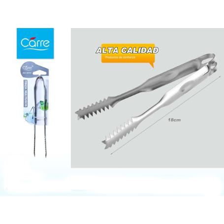 CARRE PINZA HIELO MULTIUSOS SIN MUELLE 18 CMS INOX