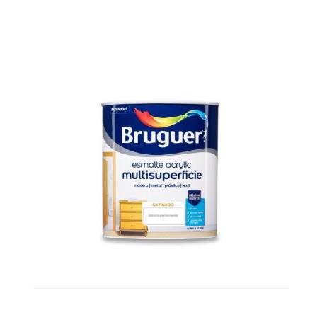 BRUGUER ESMALTE ACRILICO MULTISUPERFICIE BLANCO SATINADO 750 ML