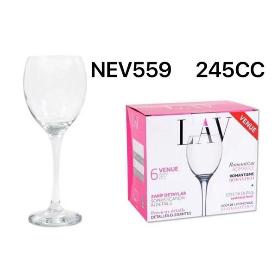 24,5 CLS COPA VINO TINTO VENUE LAV - CAJA 6 UNIDADES