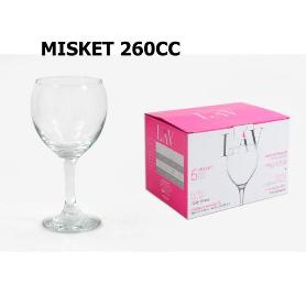 26 CLS COPA AGUA VINO MISKET 260CC LAV - CAJA 6 UNIDADES