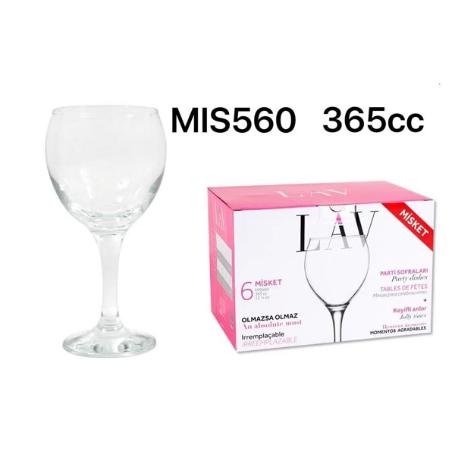 36,5 CLS COPA GRAN VINO MISKET 365CC LAV SIMILAR COPA BALON - CAJA 6 UNIDADES