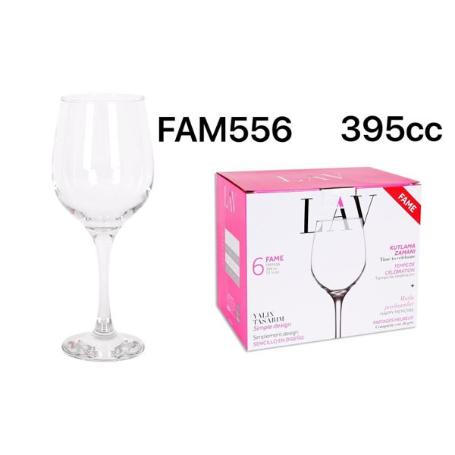 39,5 CLS COPA VINO- AGUA 395 CC FAME LAV - CAJA 6 UNIDADES