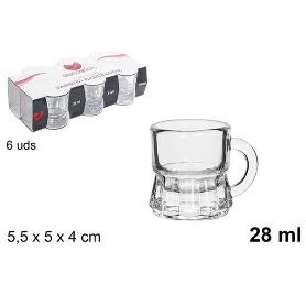 2,8 CLS JARRA VASO CRISTAL CHUPITO BARCELONA - CAJA 6 UNDIADES