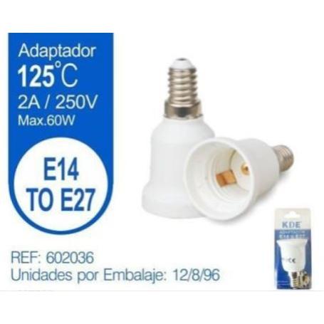  KDE ADAPTADOR E14 A E27