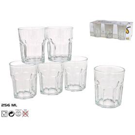 25,6 CLS VASOS AGUA 256 ML CRISTAL LUNA CAJA 6 UNIDADES