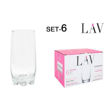 39 CLS VASO REFRESCO 390 CC ADORA LAV  SIMILAR GALASSIA - CAJA 6 UNIDADES